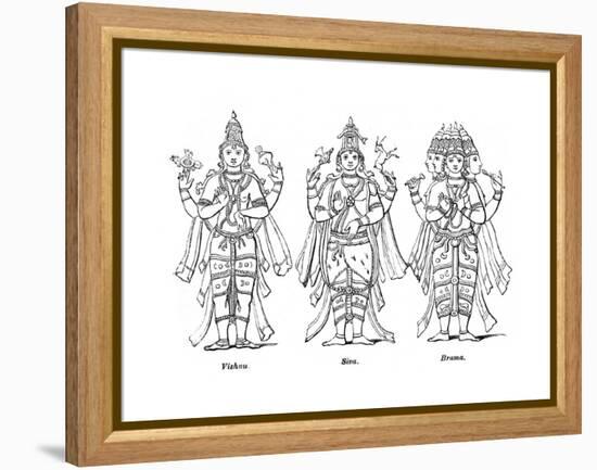 Vishnu, Shiva, and Brahma, 1847-Robinson-Framed Premier Image Canvas