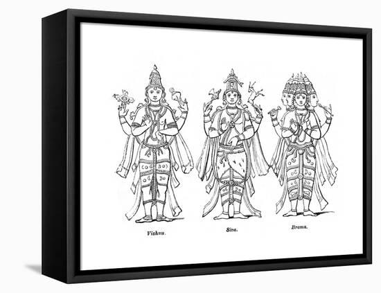 Vishnu, Shiva, and Brahma, 1847-Robinson-Framed Premier Image Canvas