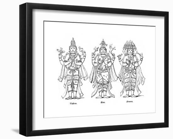 Vishnu, Shiva, and Brahma, 1847-Robinson-Framed Giclee Print