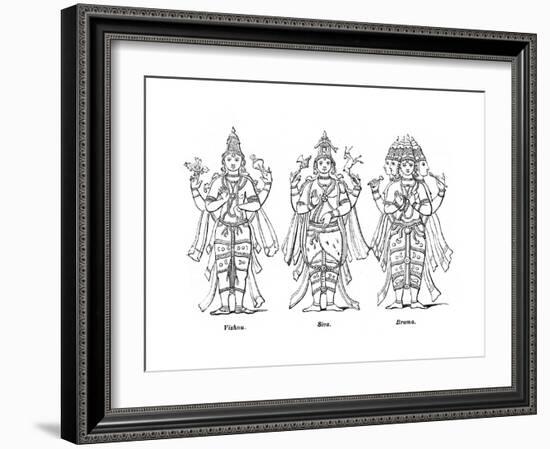 Vishnu, Shiva, and Brahma, 1847-Robinson-Framed Giclee Print