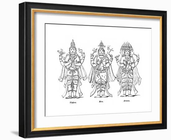 Vishnu, Shiva, and Brahma, 1847-Robinson-Framed Giclee Print