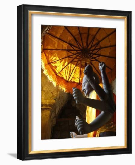 Vishnu Statue, Angkor Wat, Angkor, UNESCO World Heritage Site, Siem Reap, Cambodia-null-Framed Photographic Print