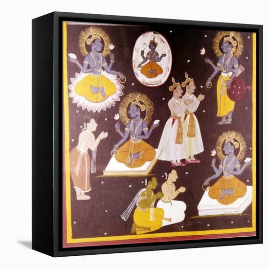 Vishnu worshipped in Five Manifestations, c1690-Unknown-Framed Premier Image Canvas