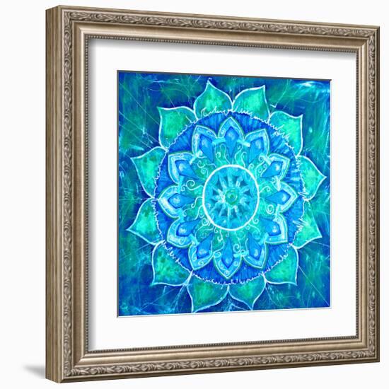 Vishuddha Chakra Mandala-null-Framed Art Print