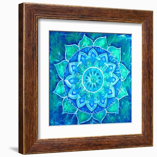 Vishuddha Chakra Mandala-null-Framed Art Print