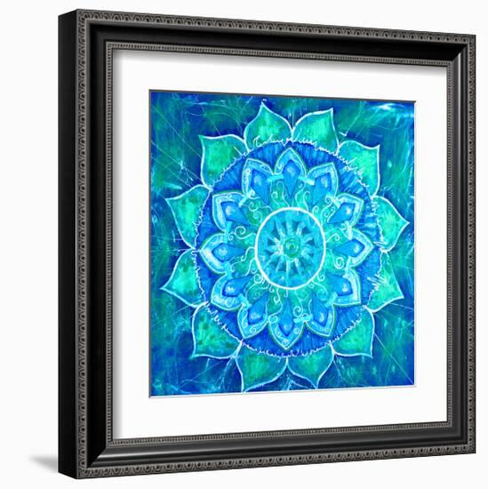 Vishuddha Chakra Mandala-null-Framed Art Print