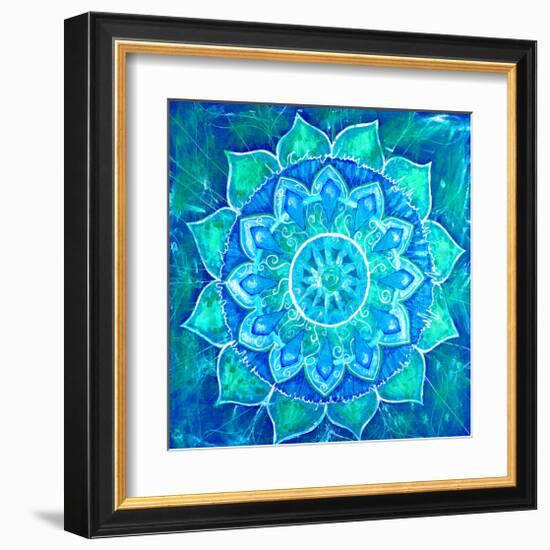 Vishuddha Chakra Mandala-null-Framed Art Print