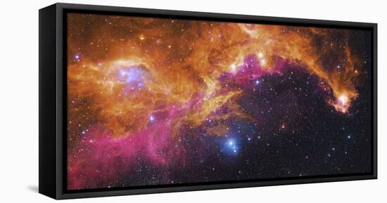 Visible Light-Infrared Composite of Ic 2177, the Seagull Nebula-Stocktrek Images-Framed Premier Image Canvas