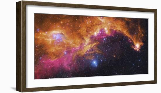 Visible Light-Infrared Composite of Ic 2177, the Seagull Nebula-Stocktrek Images-Framed Photographic Print