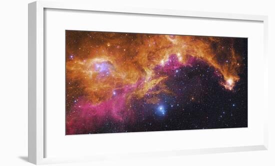 Visible Light-Infrared Composite of Ic 2177, the Seagull Nebula-Stocktrek Images-Framed Photographic Print