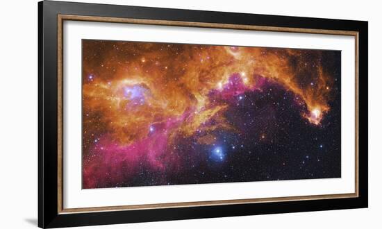 Visible Light-Infrared Composite of Ic 2177, the Seagull Nebula-Stocktrek Images-Framed Photographic Print