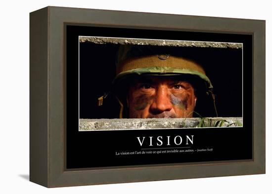 Vision: Citation Et Affiche D'Inspiration Et Motivation-null-Framed Premier Image Canvas