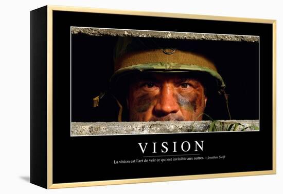 Vision: Citation Et Affiche D'Inspiration Et Motivation-null-Framed Premier Image Canvas