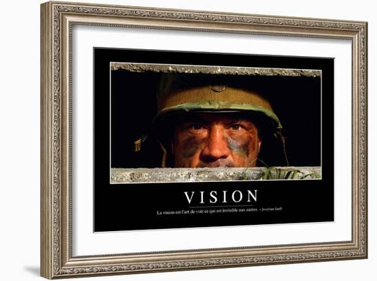 Vision: Citation Et Affiche D'Inspiration Et Motivation-null-Framed Premium Photographic Print