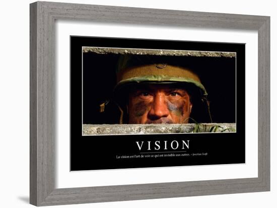 Vision: Citation Et Affiche D'Inspiration Et Motivation-null-Framed Photographic Print