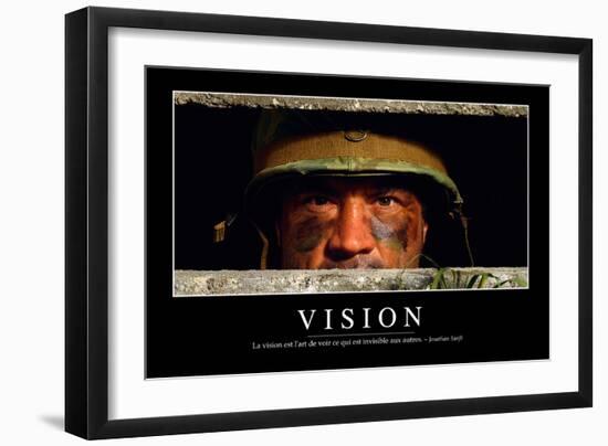 Vision: Citation Et Affiche D'Inspiration Et Motivation-null-Framed Photographic Print