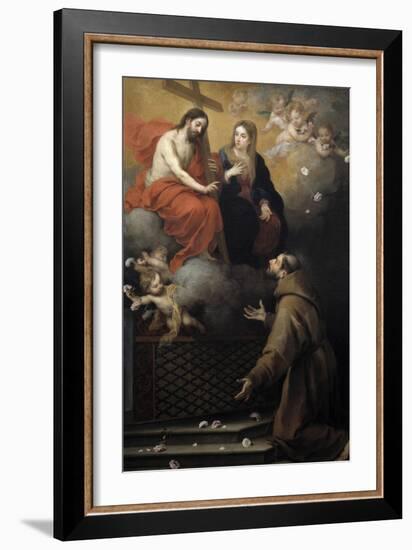 Visión De San Francisco En La Porciúncula, 1667-Bartolome Esteban Murillo-Framed Giclee Print