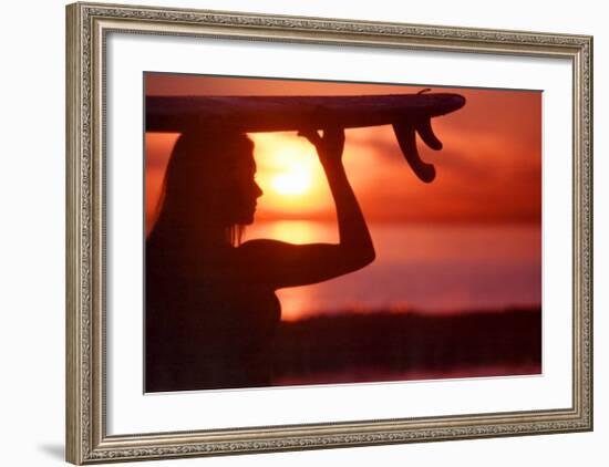 Vision: Female Surfer-null-Framed Art Print