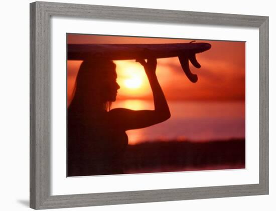 Vision: Female Surfer-null-Framed Art Print