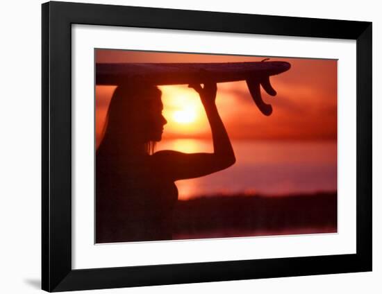 Vision: Female Surfer-null-Framed Art Print