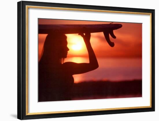 Vision: Female Surfer-null-Framed Art Print