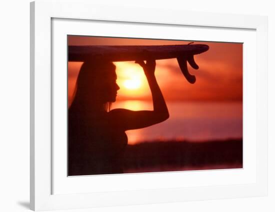 Vision: Female Surfer-null-Framed Art Print