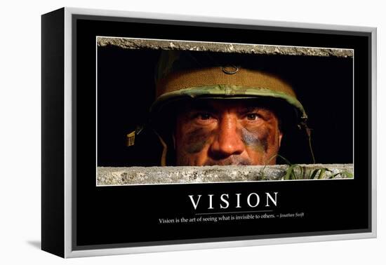 Vision: Inspirational Quote and Motivational Poster-null-Framed Premier Image Canvas