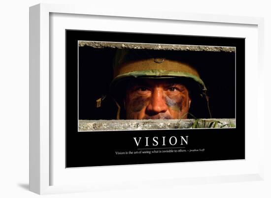 Vision: Inspirational Quote and Motivational Poster-null-Framed Photographic Print