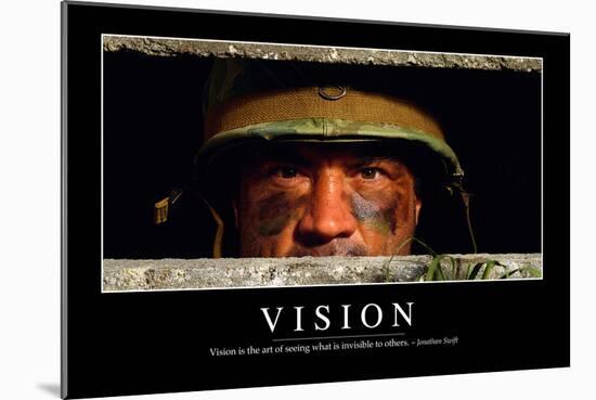 Vision: Inspirational Quote and Motivational Poster-null-Mounted Photographic Print