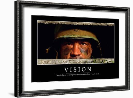 Vision: Inspirational Quote and Motivational Poster-null-Framed Photographic Print