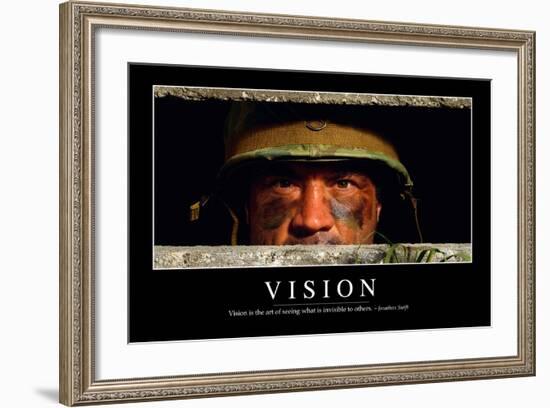 Vision: Inspirational Quote and Motivational Poster-null-Framed Photographic Print