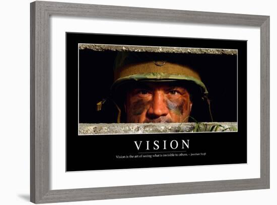 Vision: Inspirational Quote and Motivational Poster-null-Framed Photographic Print