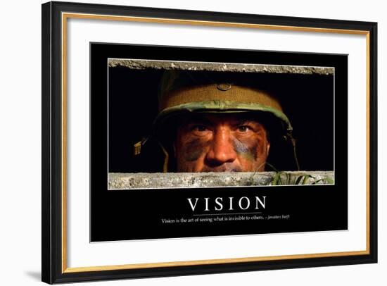 Vision: Inspirational Quote and Motivational Poster-null-Framed Photographic Print