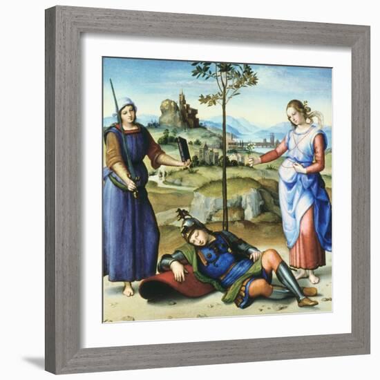 Vision of a Knight, C1504-Raphael-Framed Giclee Print