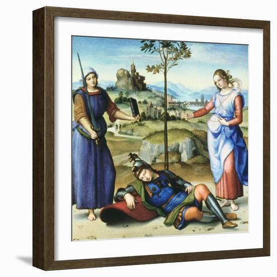 Vision of a Knight, C1504-Raphael-Framed Giclee Print