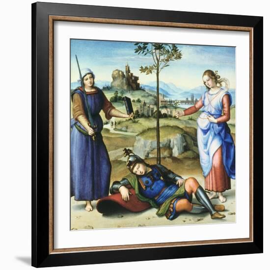 Vision of a Knight, C1504-Raphael-Framed Giclee Print