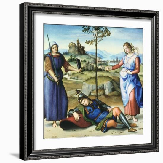 Vision of a Knight, C1504-Raphael-Framed Giclee Print