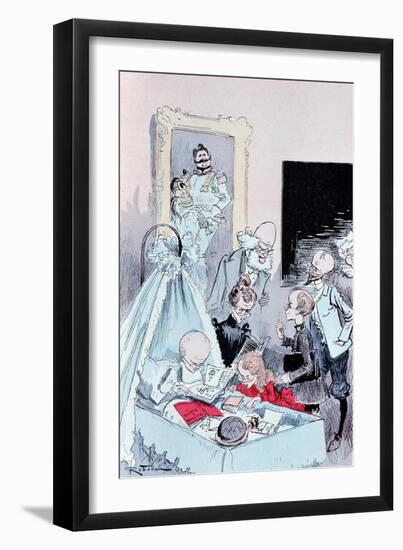 Vision of an Intellectual Family in the 1950S, 1883-null-Framed Giclee Print