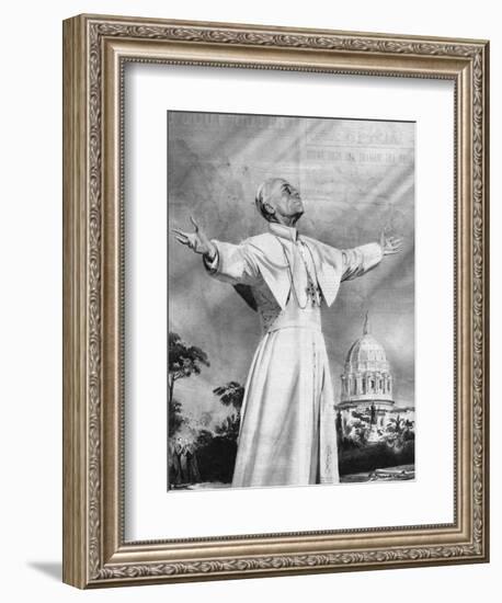 Vision of Pius XII-Rino Ferrari-Framed Art Print