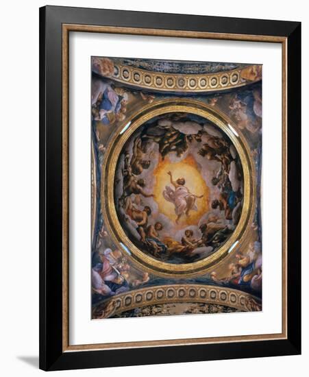 Vision of Saint John the Evangelist-Correggio-Framed Giclee Print
