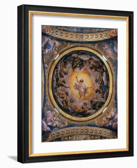 Vision of Saint John the Evangelist-Correggio-Framed Giclee Print