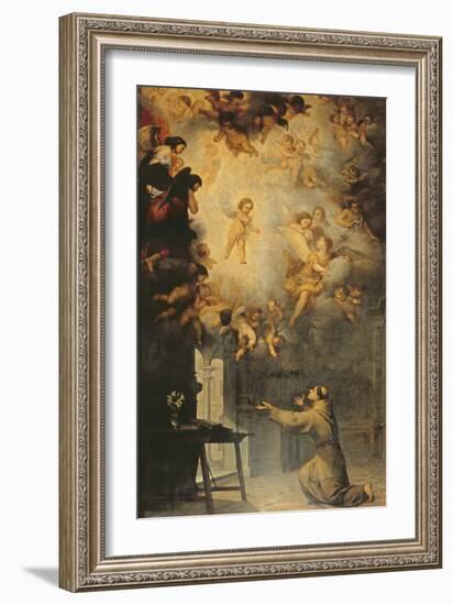 Vision of St. Anthony of Padua (1195-1231)-Bartolome Esteban Murillo-Framed Giclee Print