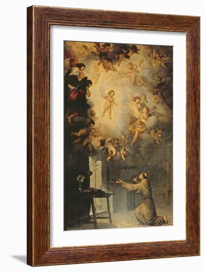 Vision of St. Anthony of Padua (1195-1231)-Bartolome Esteban Murillo-Framed Giclee Print