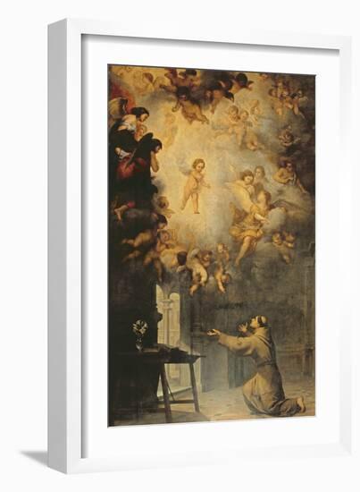 Vision of St. Anthony of Padua (1195-1231)-Bartolome Esteban Murillo-Framed Giclee Print