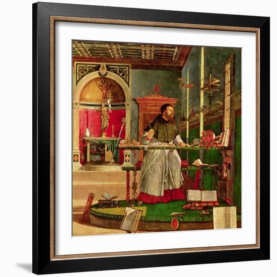 Vision of St. Augustine, 1502-08-Vittore Carpaccio-Framed Giclee Print