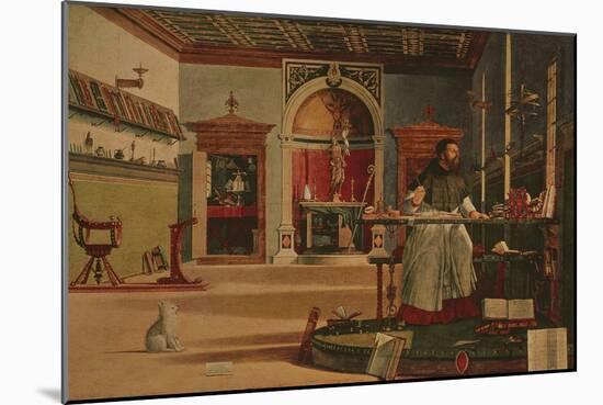 Vision of St Augustine (Also Called St Augustine in His Studio) (Oil on Canvas)-Vittore Carpaccio-Mounted Giclee Print