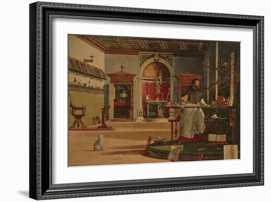Vision of St Augustine (Also Called St Augustine in His Studio) (Oil on Canvas)-Vittore Carpaccio-Framed Giclee Print