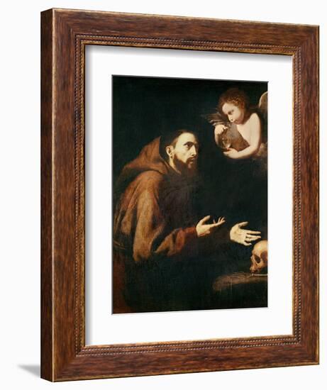 Vision of St. Francis of Assisi-Jusepe de Ribera-Framed Giclee Print