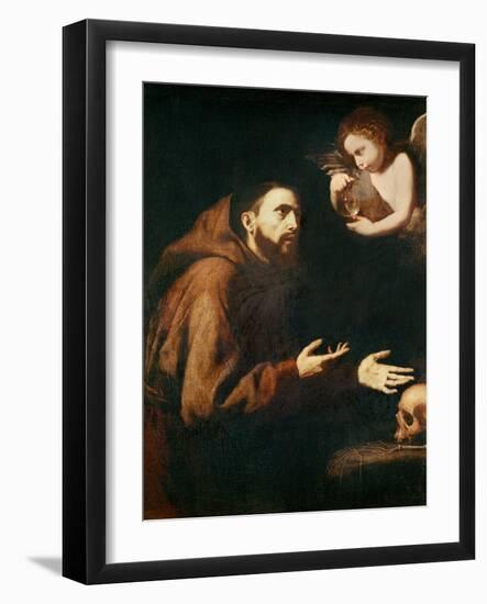 Vision of St. Francis of Assisi-Jusepe de Ribera-Framed Giclee Print