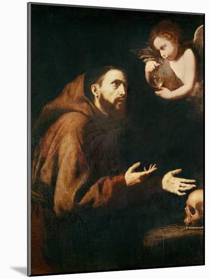 Vision of St. Francis of Assisi-Jusepe de Ribera-Mounted Giclee Print